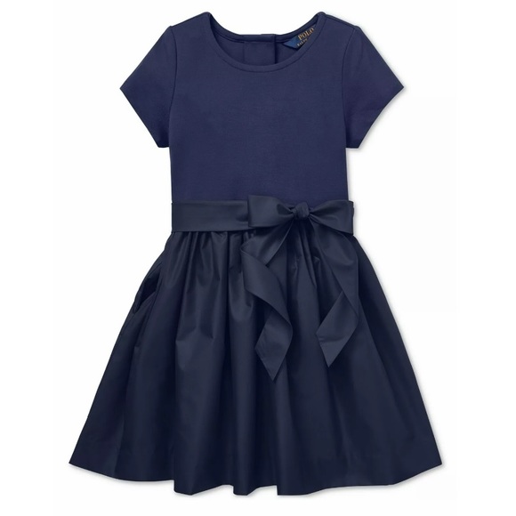 Polo Ralph Lauren Other - NWT RALPH LAUREN Holiday Navy Girl Bow Belt Dress